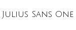 Julius Sans One
